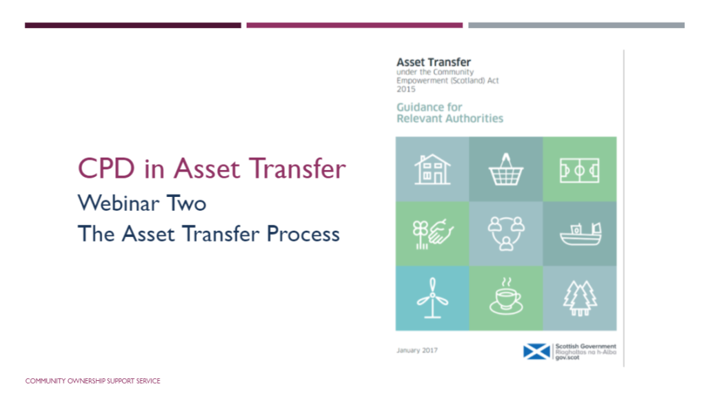 CPD 2 for Third Sector Interfaces (TSIs) – Asset Transfer Process ...